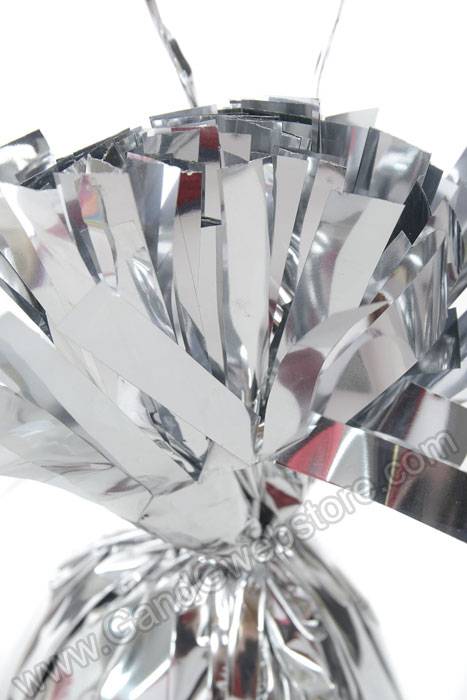 4&quot; X 2.5&quot; Metallic Balloon Weight Silver Pkg/12
