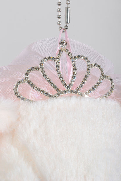 12" Skirt Diamond Teddy Bear Pink