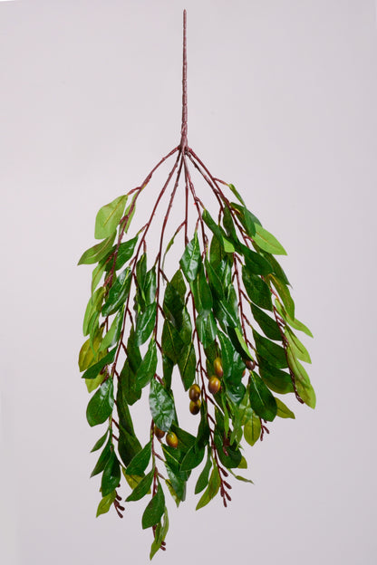 27" Artificial Hanging Olive Leaf Bush Green