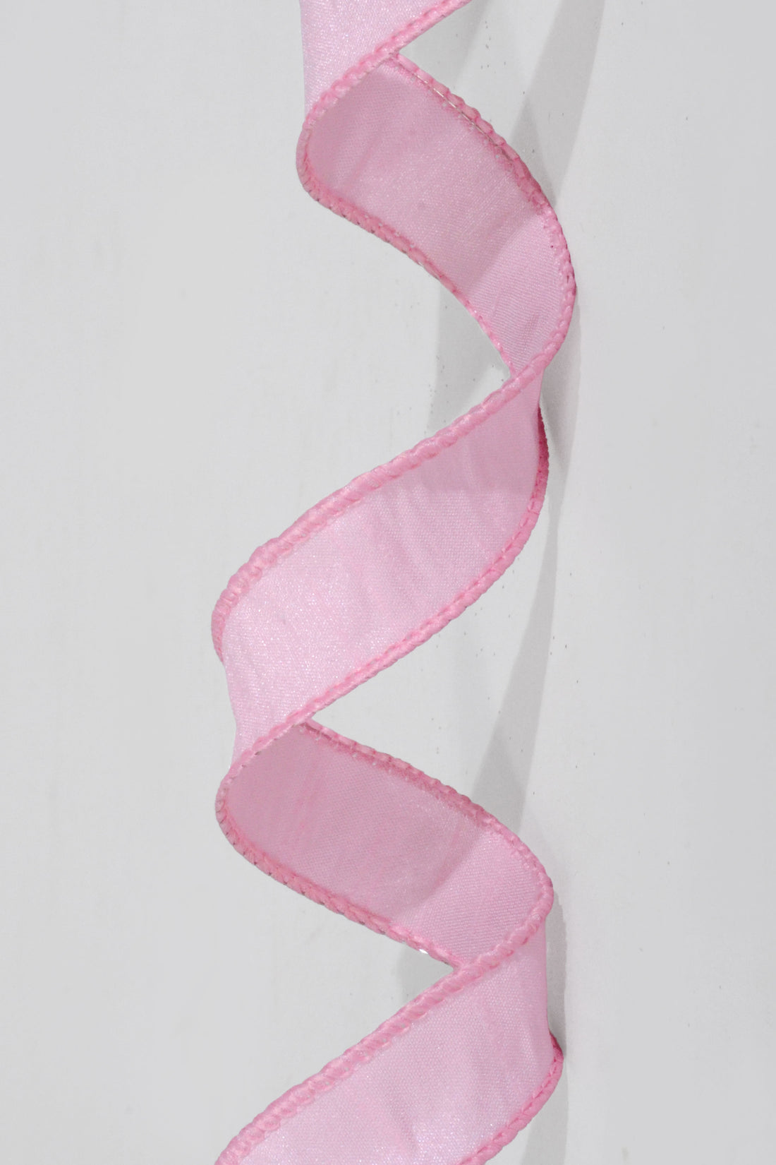 7/8" X 10Yds Wired Faux Dupion Ribbon Pink