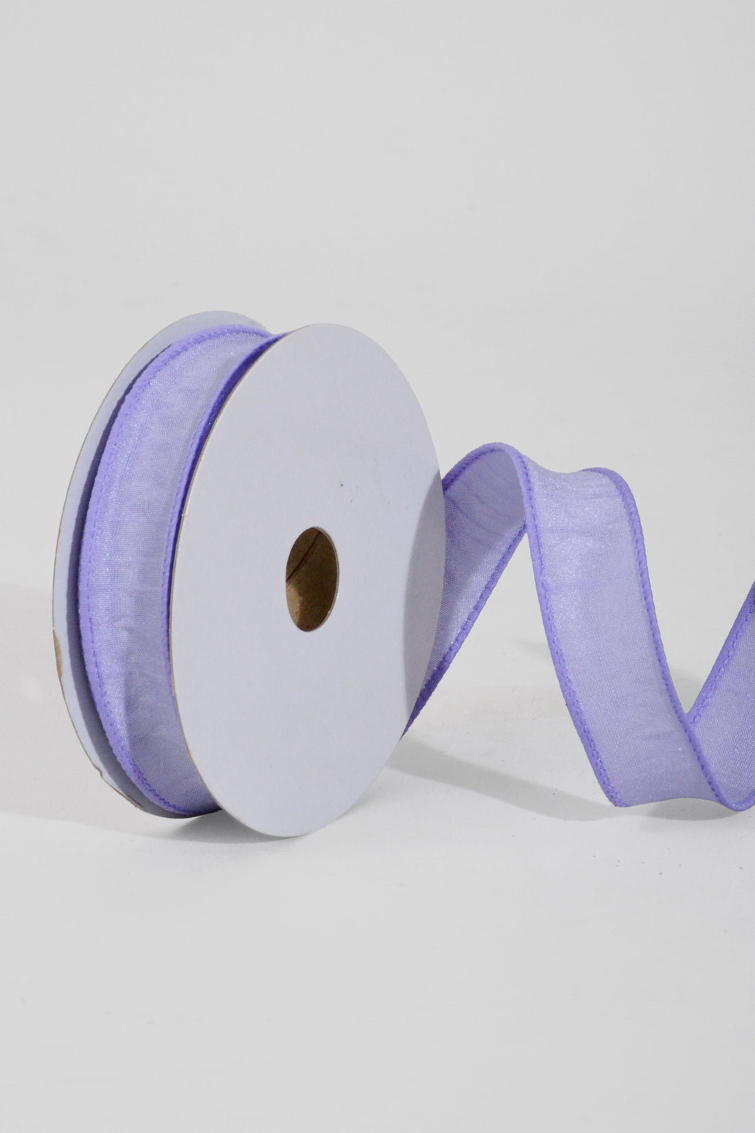 7/8" X 10Yds Wired Faux Dupion Ribbon Lavender