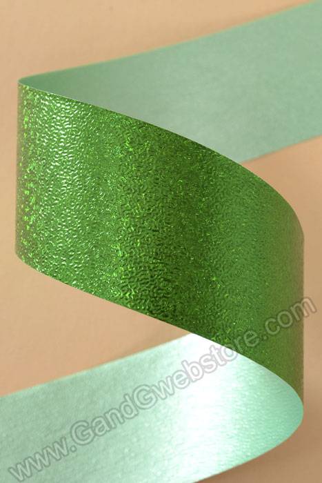 1.5" X 50yds Sparkalene Ribbon Emerald