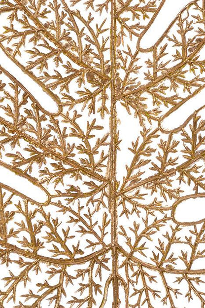 25.5" Metallic Montera Leaf Spray Gold