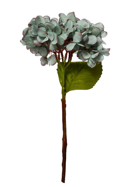 13.75" Silk Hydrangea Spray Mint