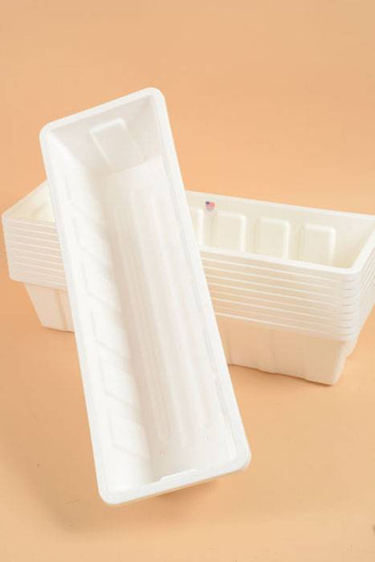 23.75&quot; X 7.9&quot; Plastic Flower Box White