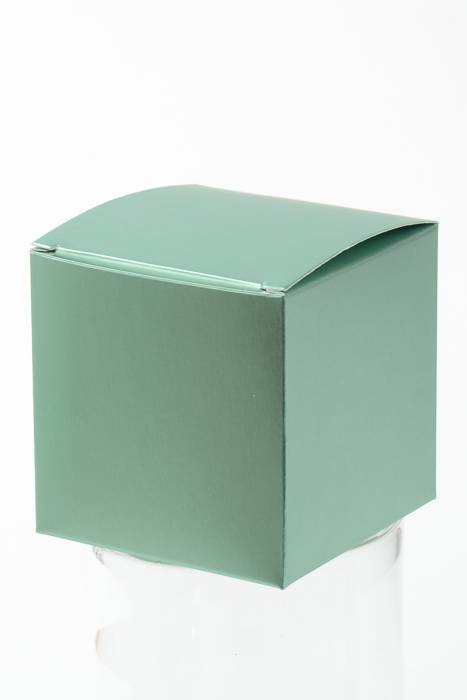 3" Cube Paper Gift Box Aqua Pkg/24
