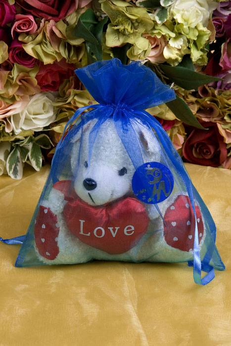 8" X 10" Organza Bag Royal Blue Pkg/12