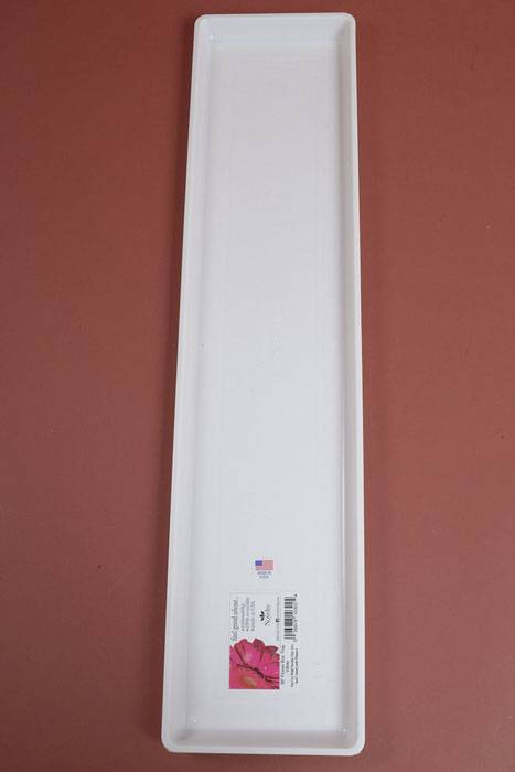28.25&quot; X 6.5&quot; Flower Box Plastic Tray White