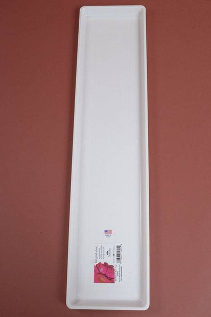 28.25&quot; X 6.5&quot; Flower Box Plastic Tray White