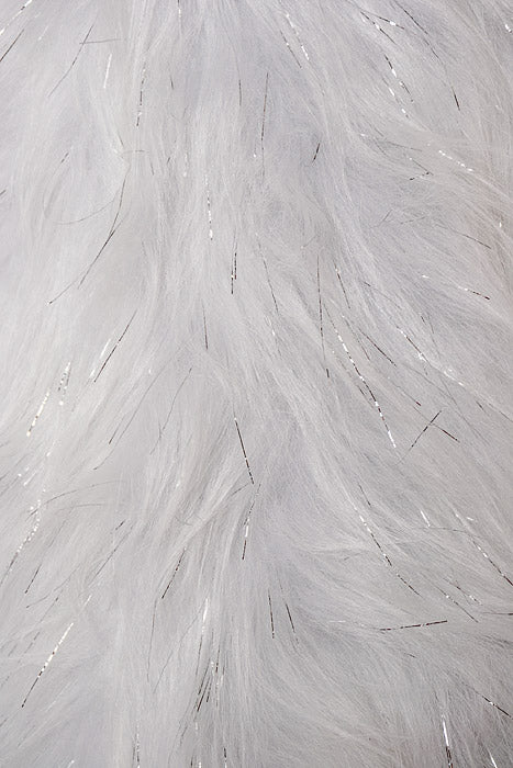 38" Xmas Cone Tree White/Silver