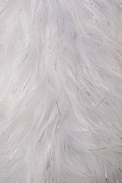 38" Xmas Cone Tree White/Silver