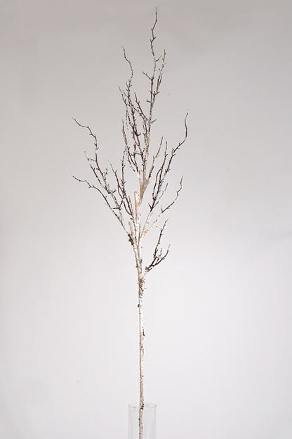 59" Frosted Winter Birch Branch Brown/White