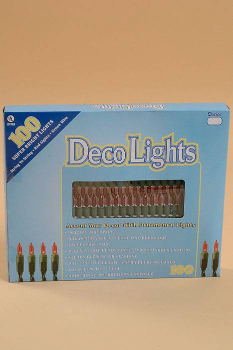 32ft Super Bright Set/100 Lights Red/green Wire