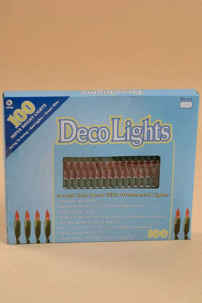 32ft Super Bright Set/100 Lights Red/green Wire