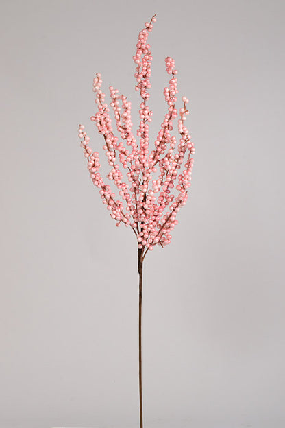 32" Glitter Berry Cluster Spray Blush/Pink