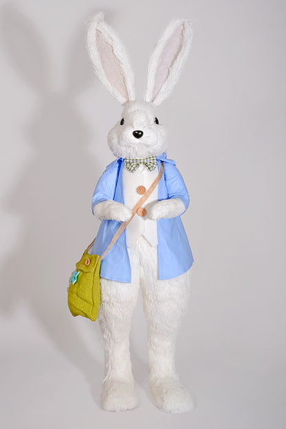 34"/35" Boy &amp; Girl Easter Rabbit White/Pink/Blue Set/2