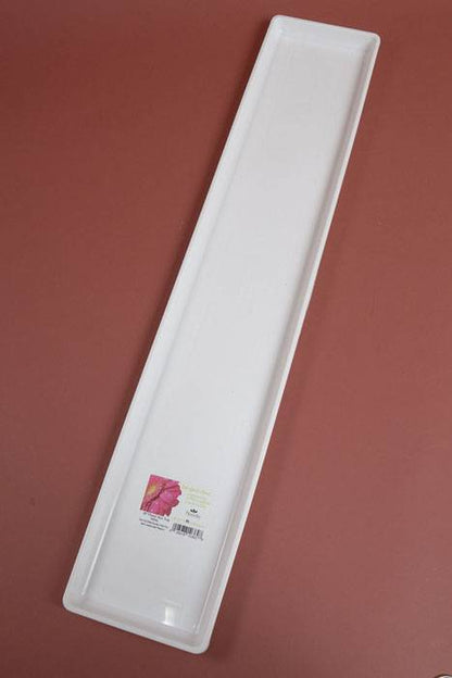 34.25&quot; X 6.5&quot; Flower Box Plastic Tray White