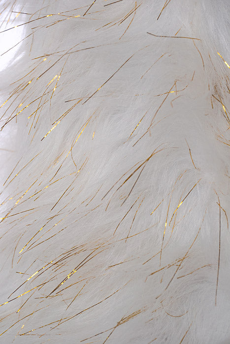 40" Xmas Cone Tree White/Gold