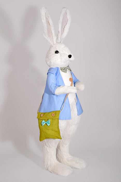 34"/35" Boy &amp; Girl Easter Rabbit White/Pink/Blue Set/2