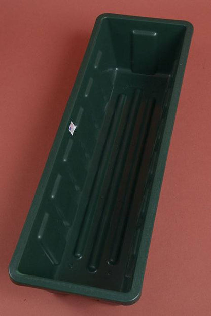 23.75" X 7.9" Plastic Flower Box Green