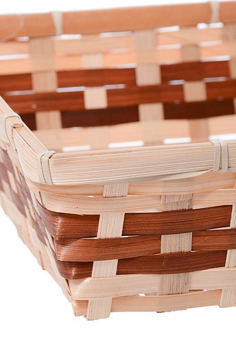 12" X 9.5" X 3.5" Rectangular Two Tone Bamboo Tray