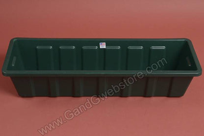 23.75" X 7.9" Plastic Flower Box Green