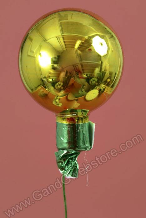 35mm Glossy Glass Ball Apple Green Pkg/72