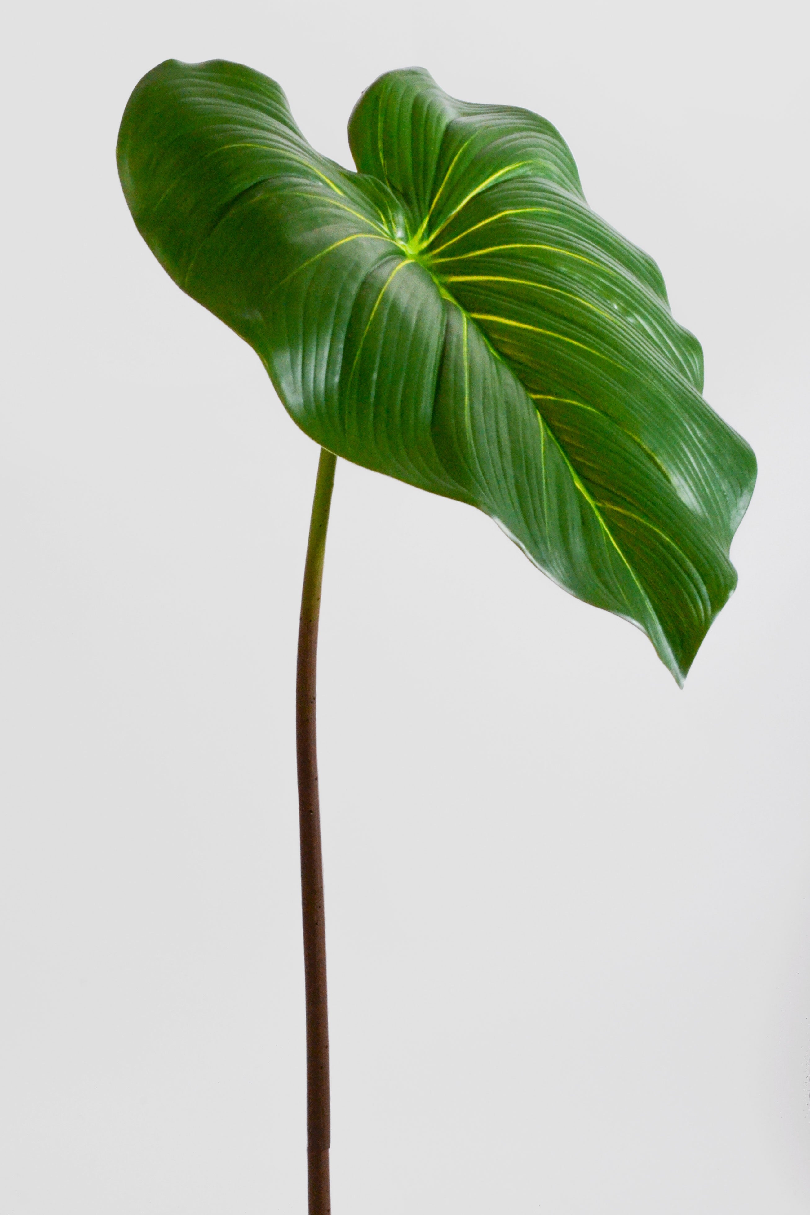 29" Artificial Alocasia Leaf Green