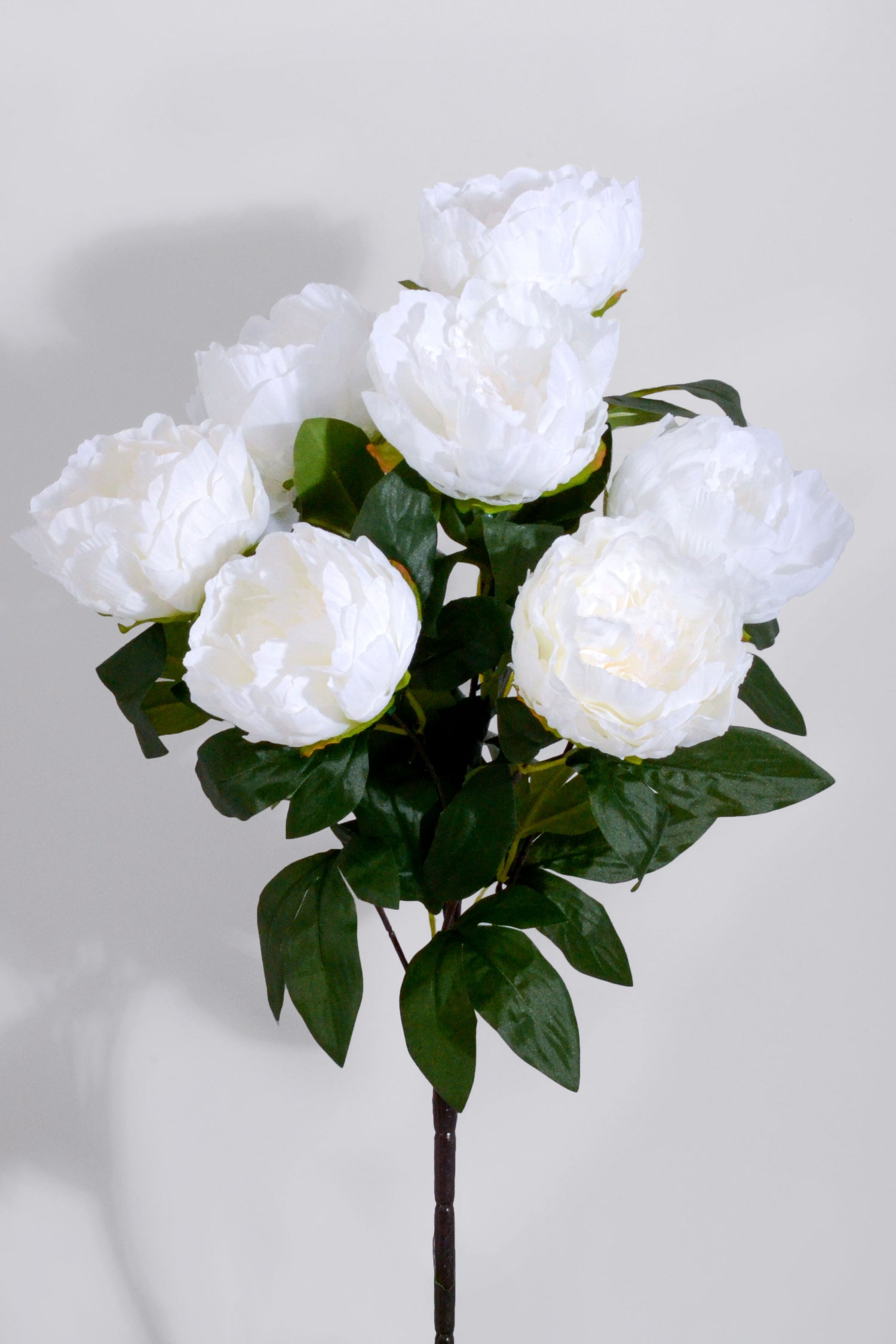 21" Silk Peony Bush White