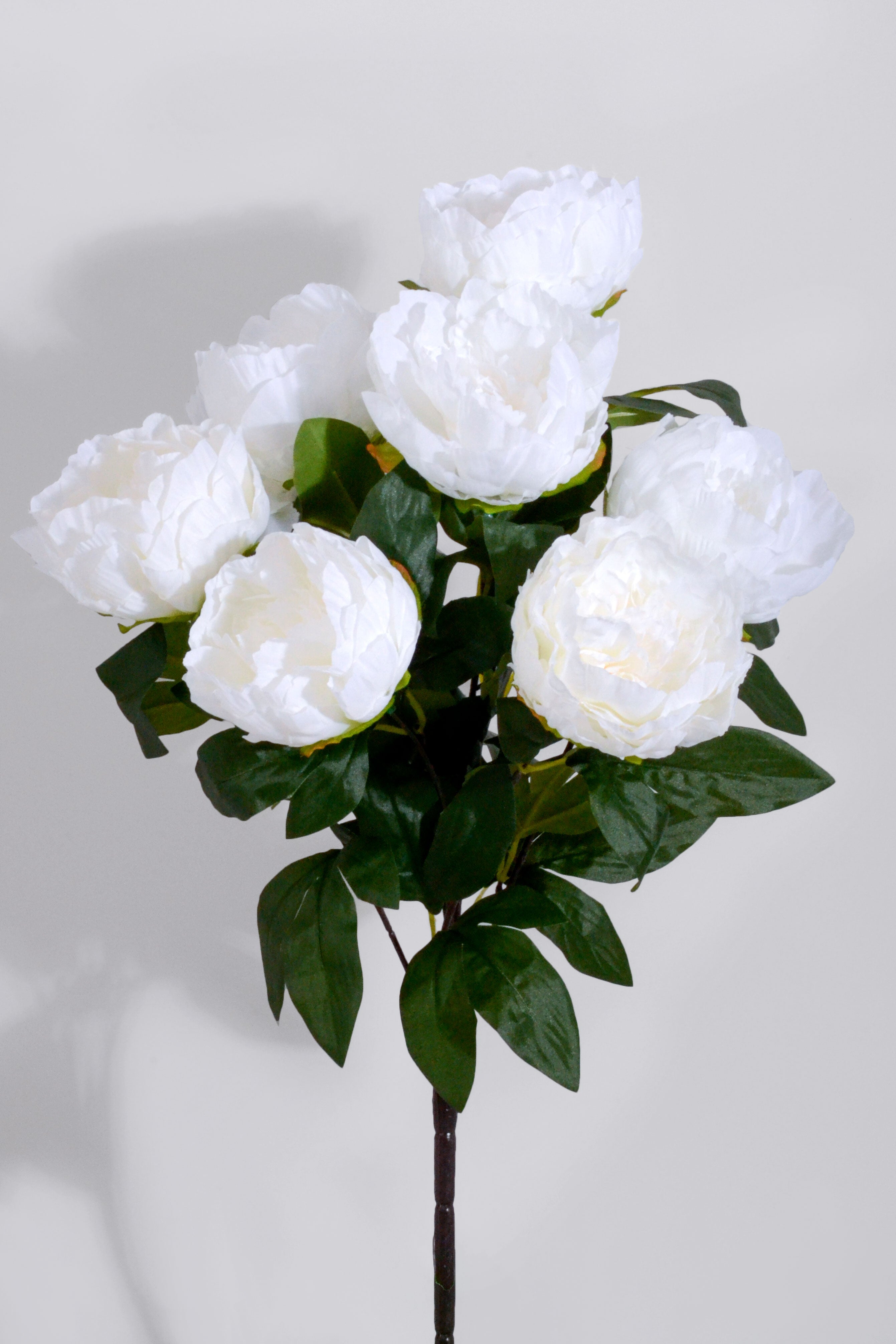 21" Silk Peony Bush White