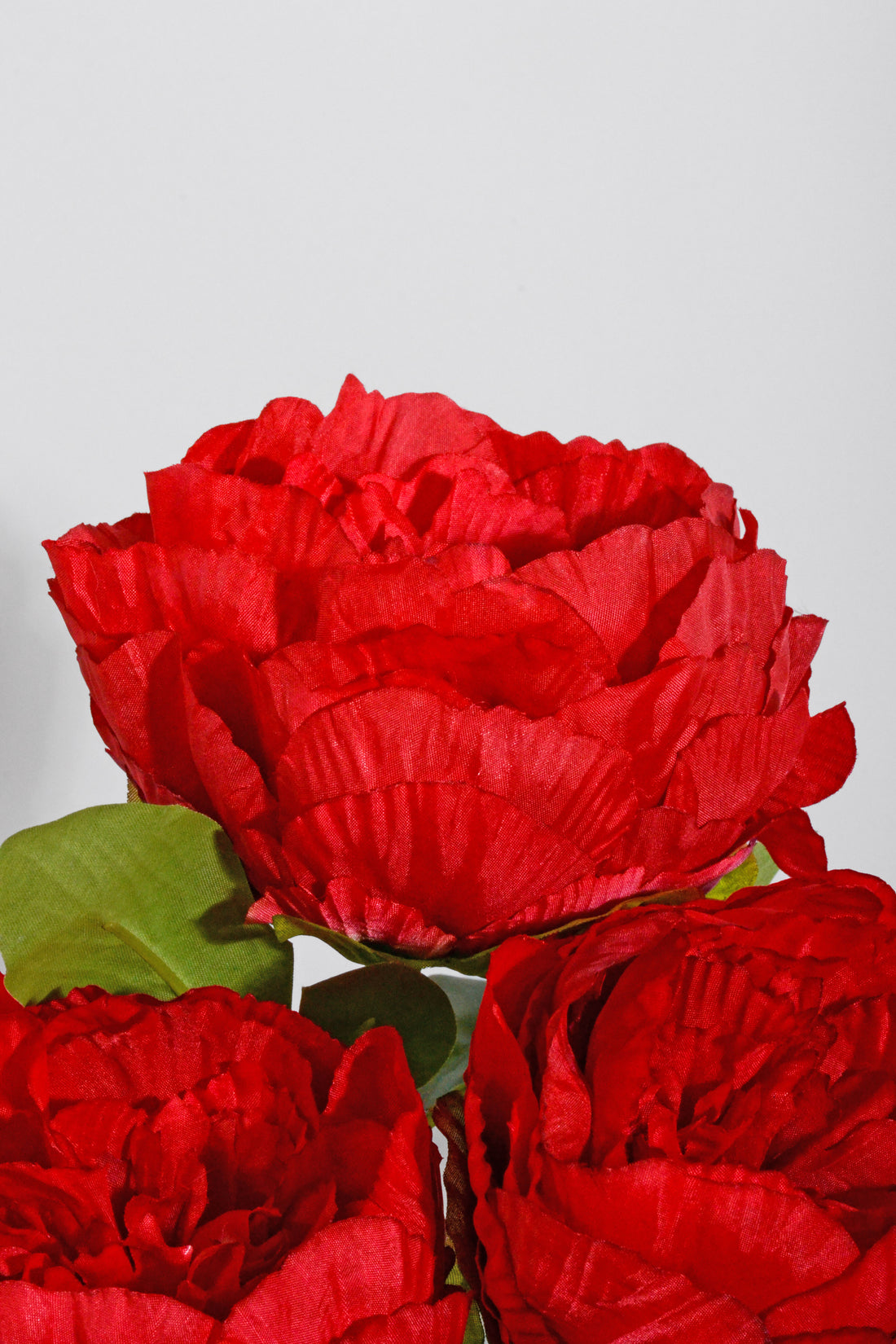 21" Silk Peony Bush Red