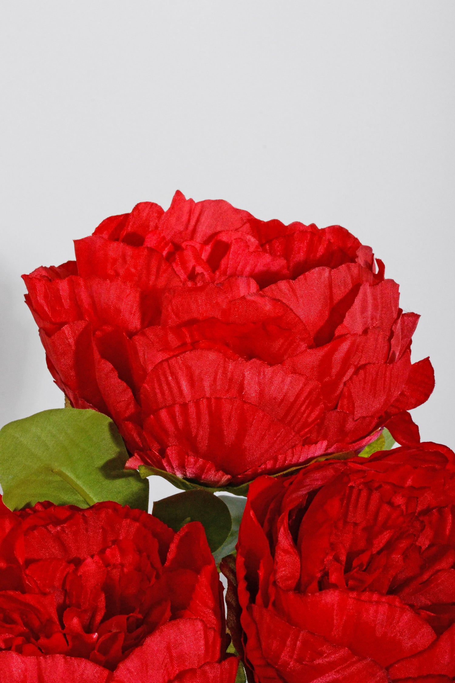 21" Silk Peony Bush Red