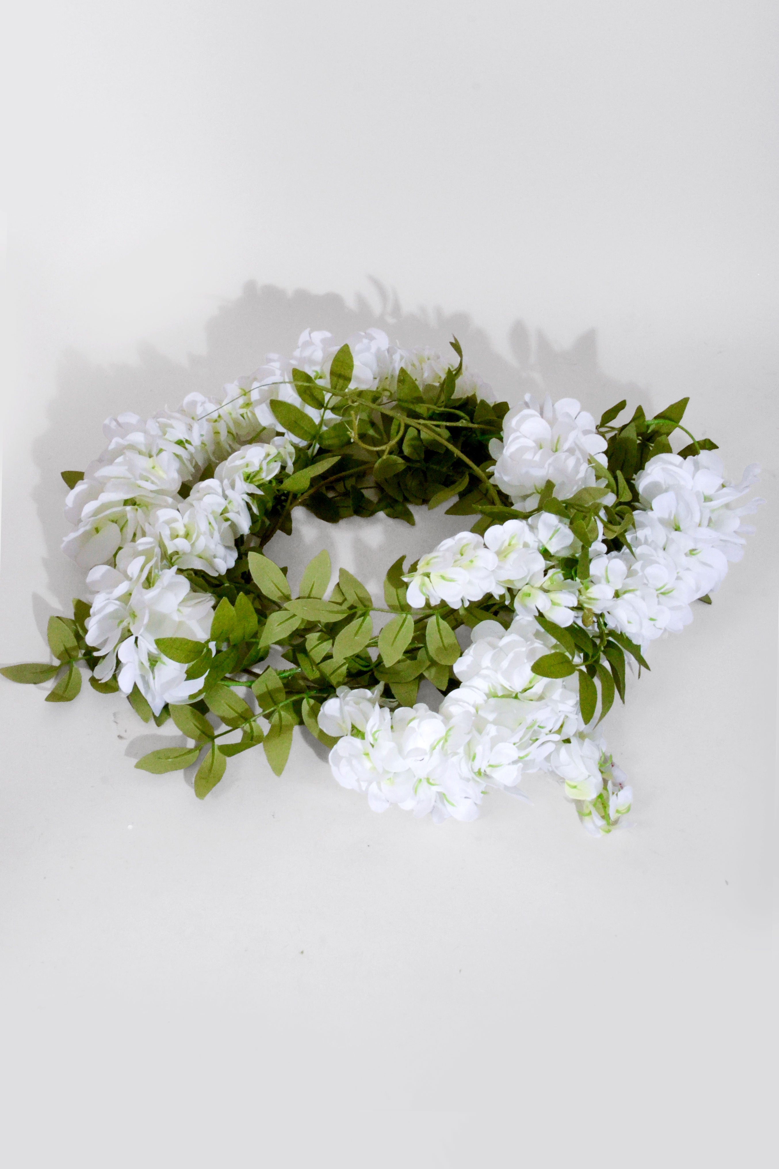 6Ft Artificial Wisteria Garland Cream