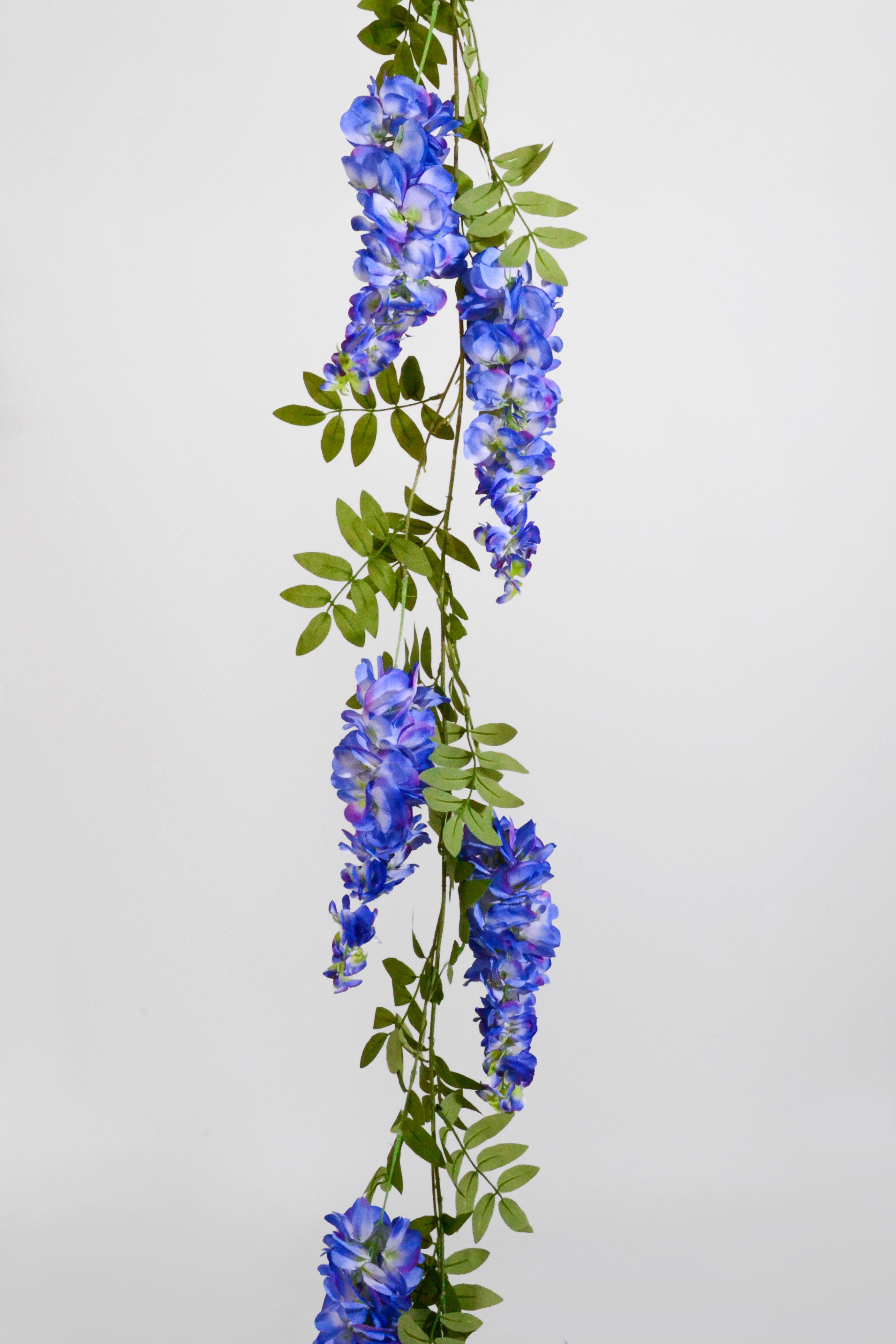 6Ft Artificial Wisteria Garland Blue