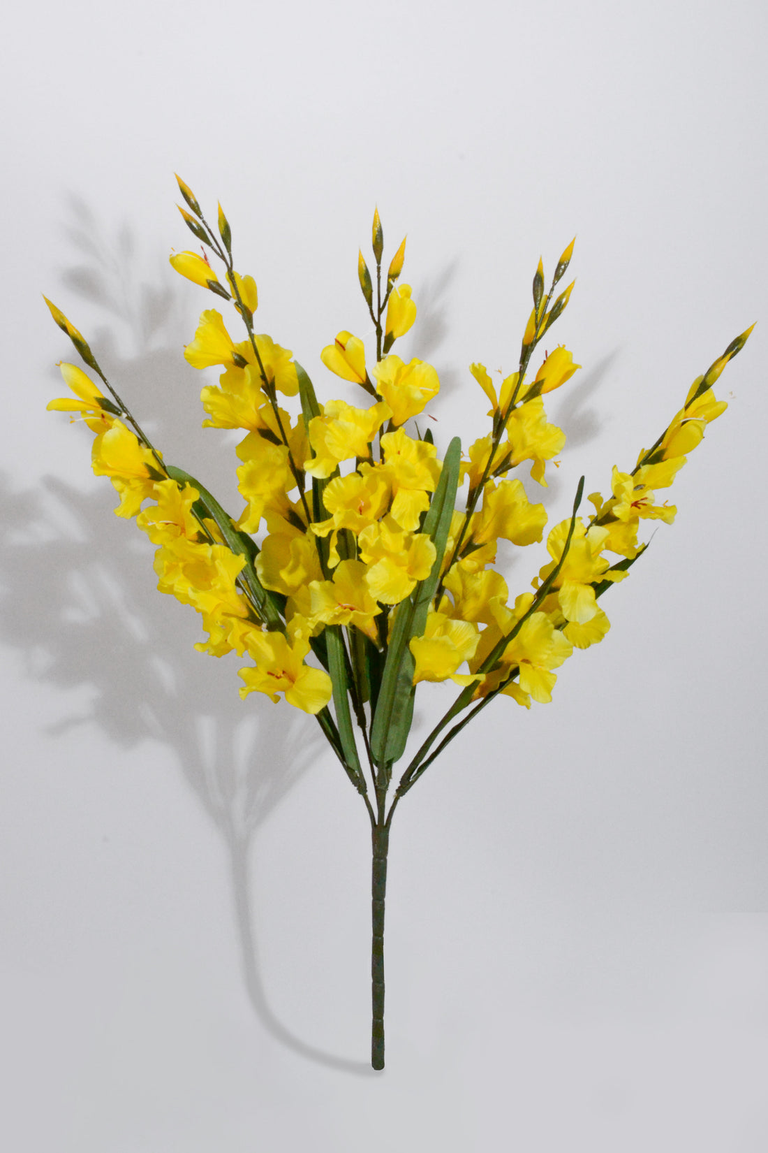 29" Satin Gladiolus Bush Yellow