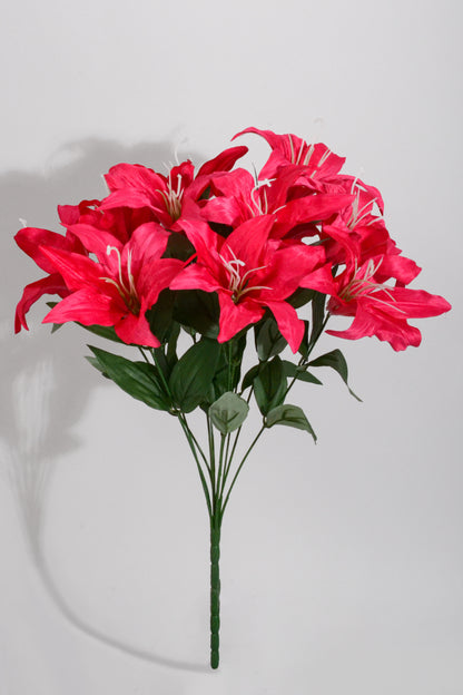 19" Silk Tiger Lily Bush Beauty