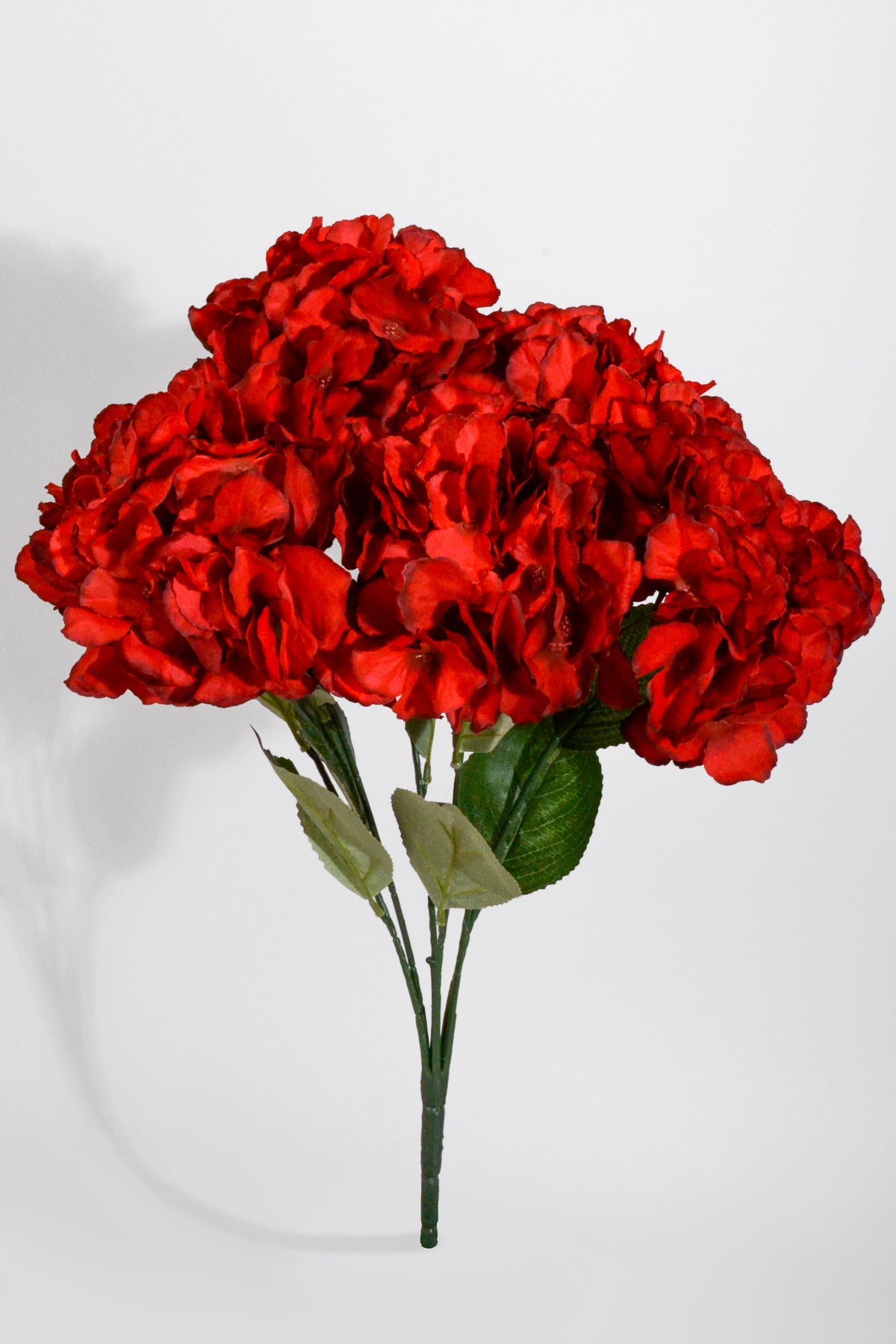21.5" Silk Hydrangea Bush Dark Red