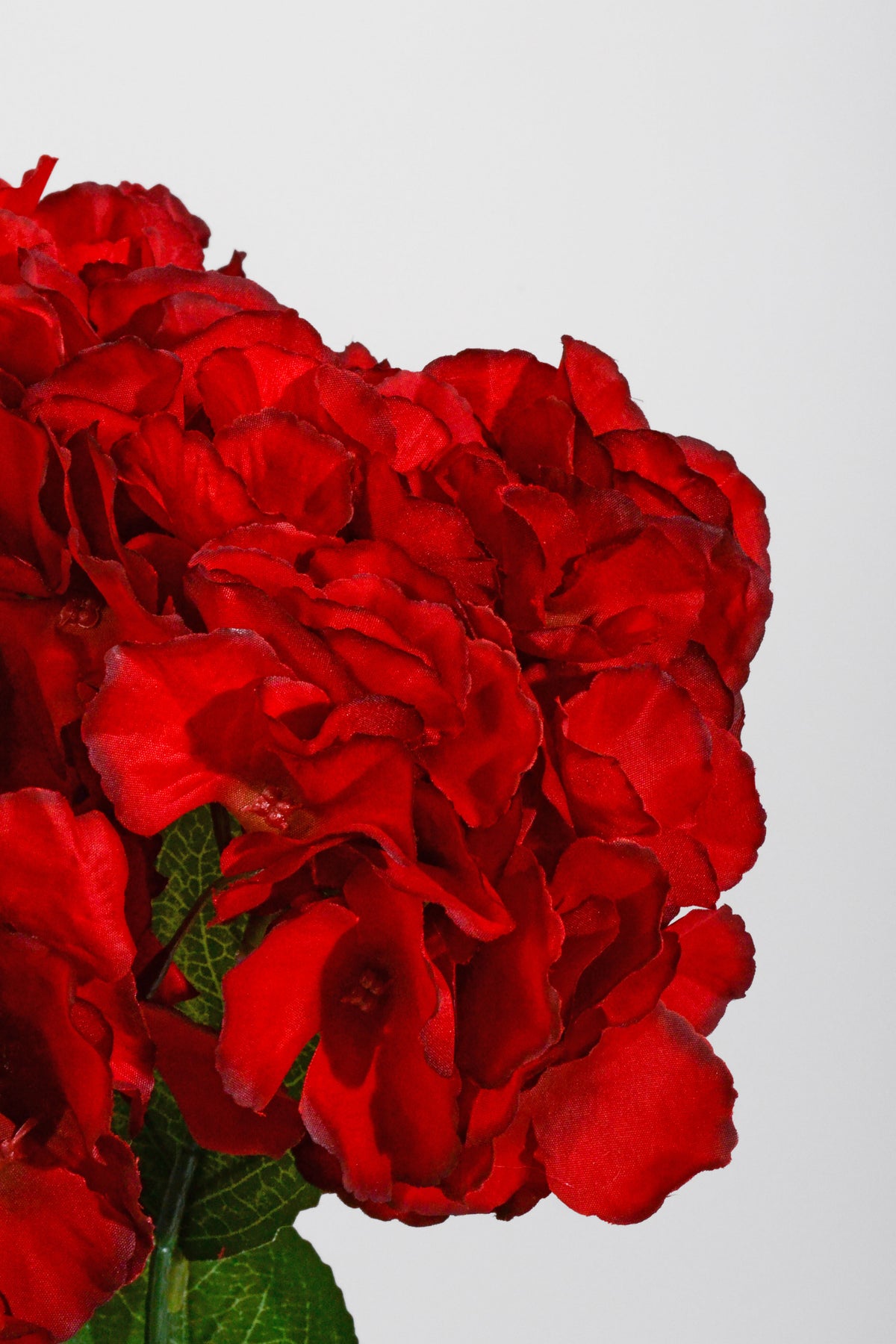 21.5" Silk Hydrangea Bush Dark Red