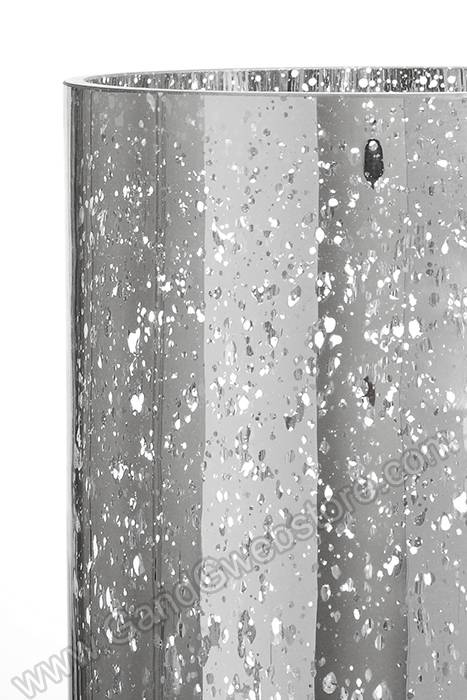 5&quot; X 10&quot; Mercury Glass Cylinder Vase Silver