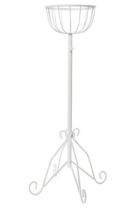8" X 29" Adjustable Up To 46" Bouquet Stand White