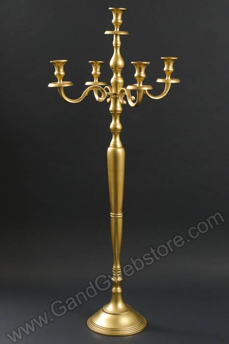 17&quot; X 47&quot; Aluminum Candelabra Gold