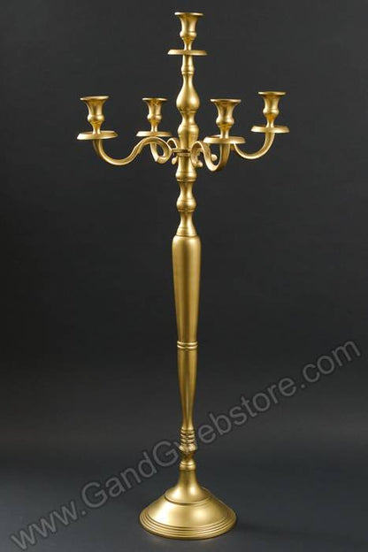 17&quot; X 47&quot; Aluminum Candelabra Gold