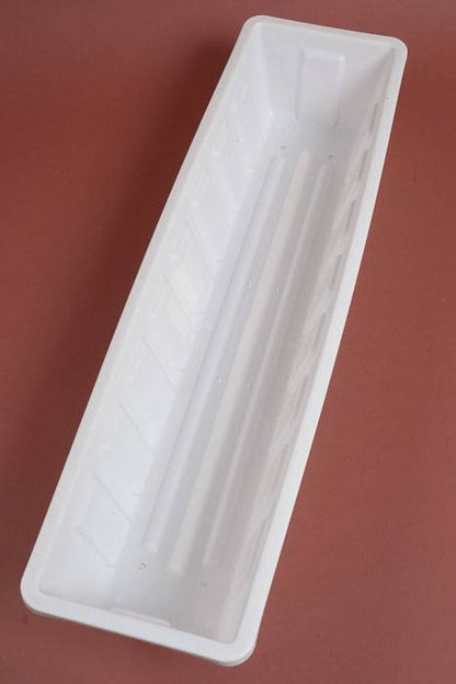 29.75" X 8" Plastic Flower Box White