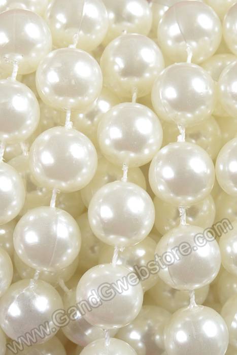 14mm X 8yds Pearl Garland Ivory