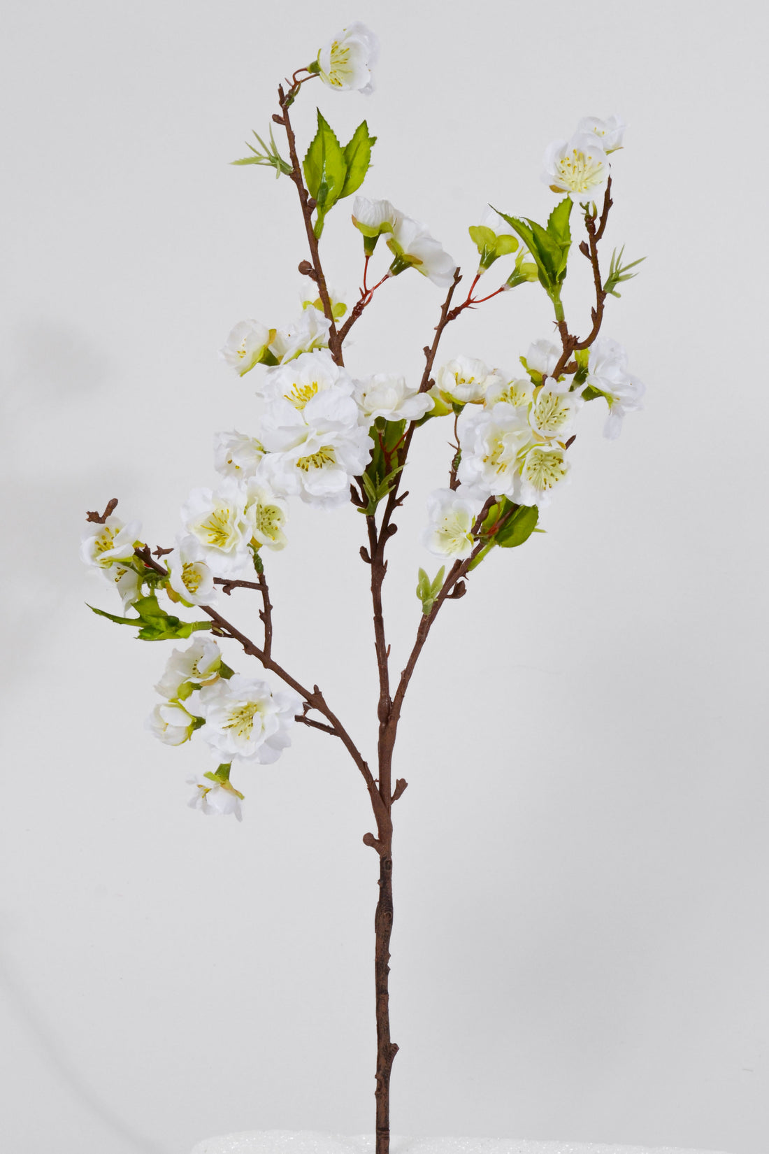 18" Silk Cherry Blossom Pick White