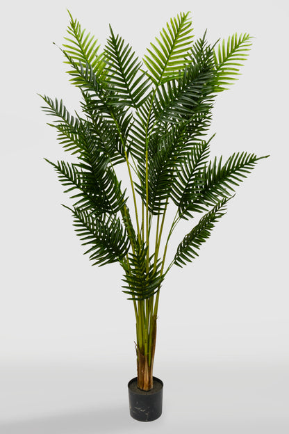6ft Artificial Areca Palm Tree In Pot Green