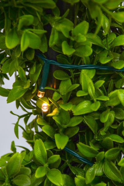 58"  Uv Boxwood Spiral W/Lights In Pot Green