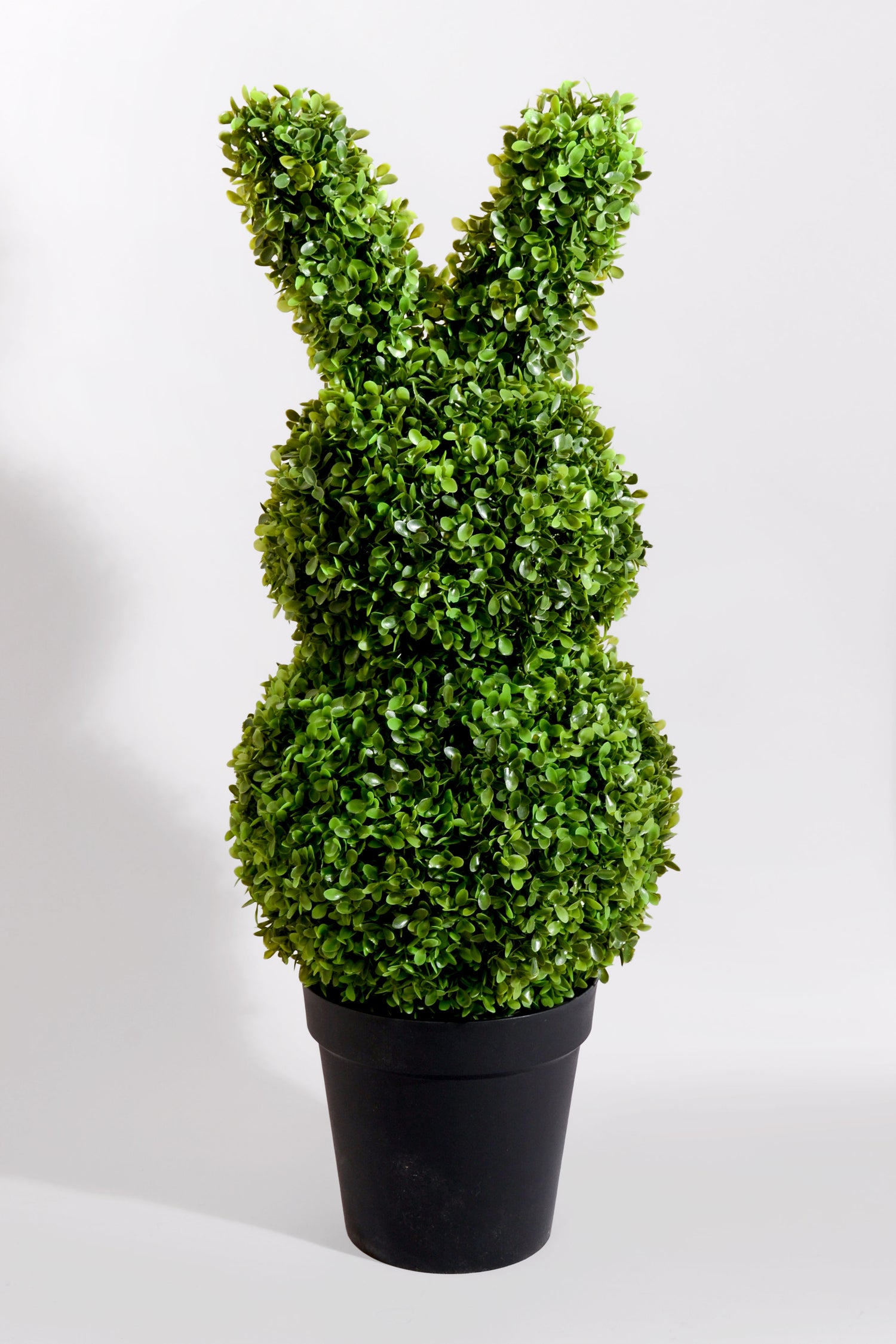 32" UV Boxwood Bunny Topiary Two Tone Green