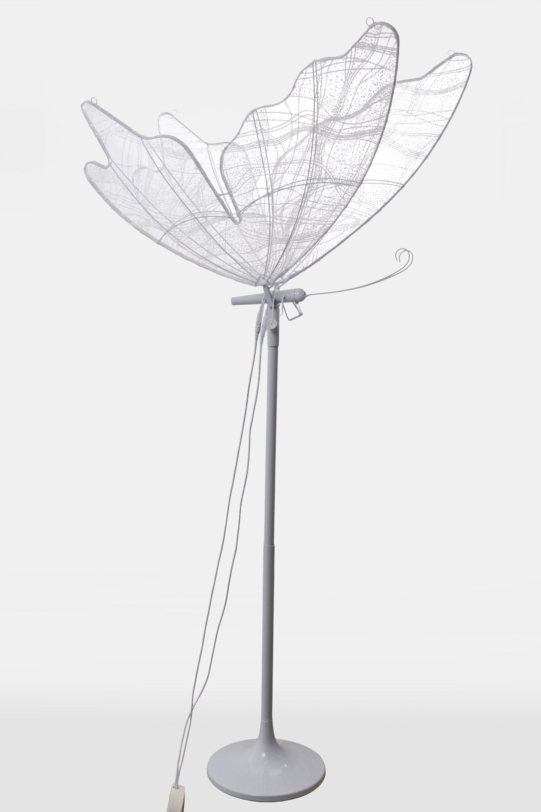 24" Lamp Butterfly Stand White