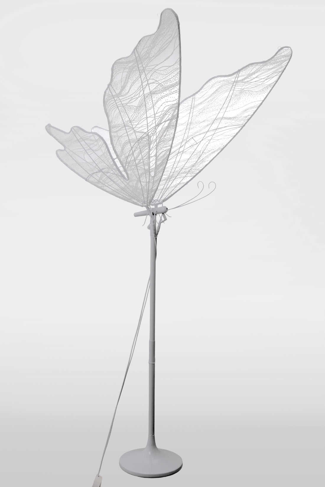 36" Lamp Butterfly Stand White